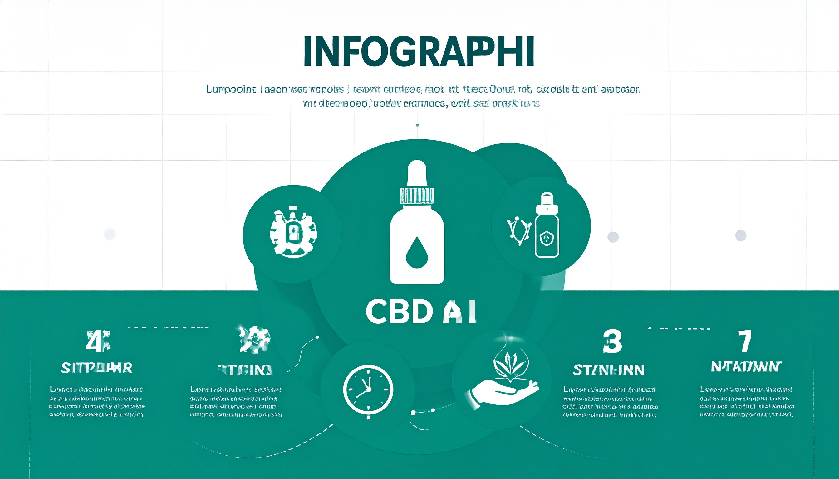 simple clean infographic style showing cbd oil dropper with numbered steps - Steve's Goods CBD