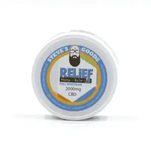 CBD Relief Balm Jar 2000mg with added efficacy of cbd cream.