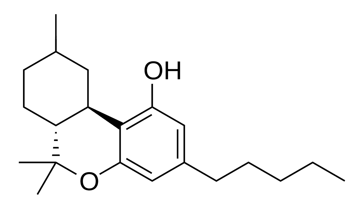 Hexahydrocannabinol-hhc-molecule