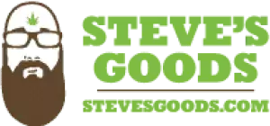 Steve's goods logo with a beard and glasses.